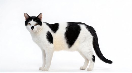 A black and white cat