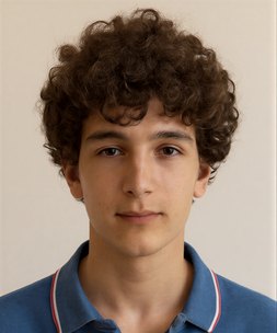 Portrait of a curly-haired teenager