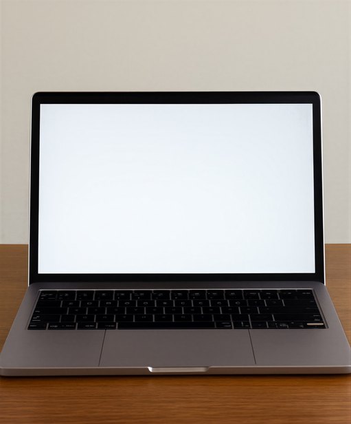 A laptop on a desk